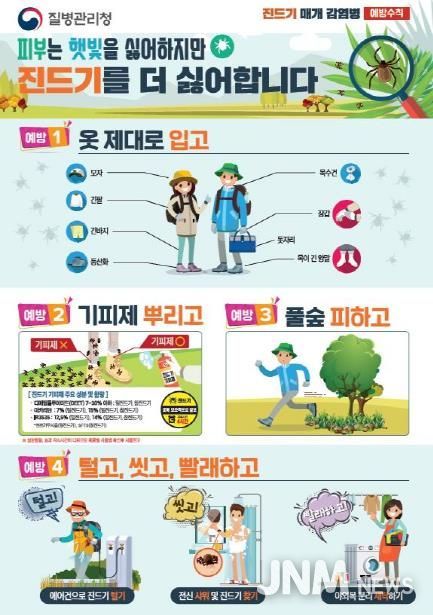 세종시, 봄철 야외활동 시 진드기 매개 감염병 주의 당부