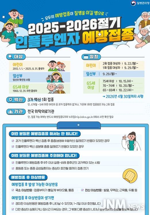 강릉시 “독감 예방접종 서둘러야”