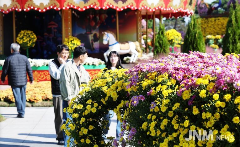 2025 대한민국 국향대전 회전목마 포토존, 국화 만개 전경