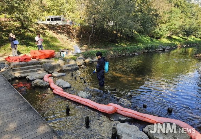 남동구, 수질오염사고 대응 역량 강화를 위한 방제 훈련 실시