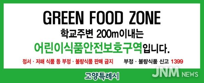 어린이 식품안전보호구역 표지판