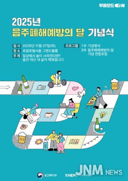 2025년 음주폐해예방의 달 기념식 포스터