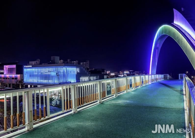 증평군 야간경관조명 설치공사 완료