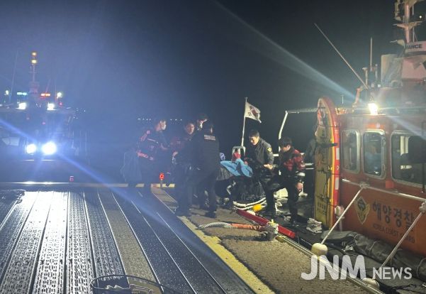 육상으로 이동중인 모습