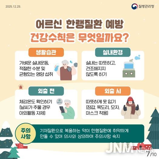 긴 한파, 한랭질환 조심하세요!