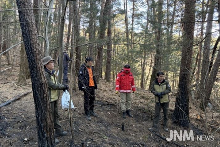 함양군, 마천면 산불 신속 진화 완료… 재발 방지 총력 대응