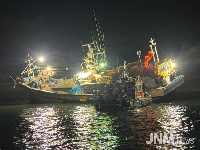 사천해경, 씨앗섬 인근 좌주 선박 안전조치