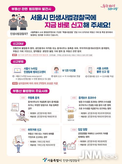 부동산 범죄신고 안내문