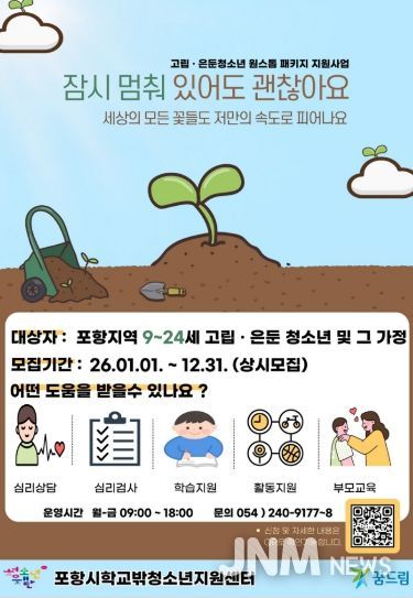 고립·은둔청소년 원스톱 패키지 지원사업 포스터.