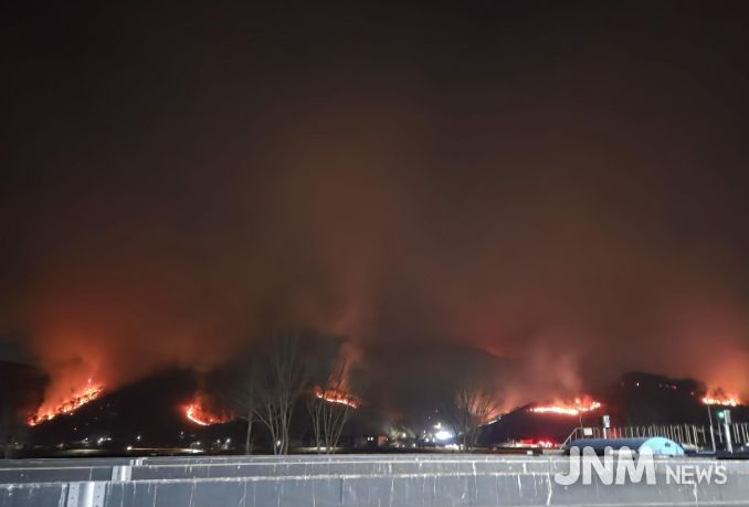 밀양시 삼랑진읍 산불(야간)