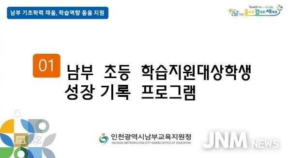 인천남부교육지원청, ‘초등 학습지원대상학생 성장기록 프로그램’ 개발·보급