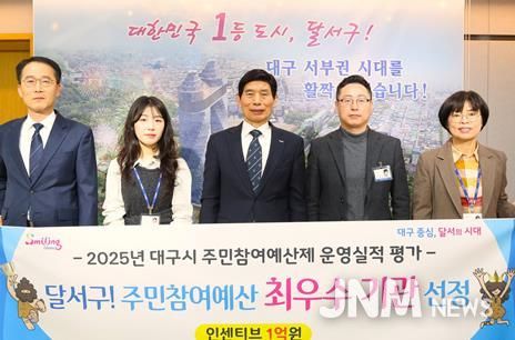 달서구, 대구시 주민참여예산제 평가 ‘최우수 기관’ 선정