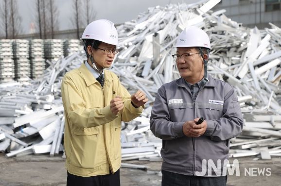 백승보 조달청장 알루미늄 수급 현황 점검
