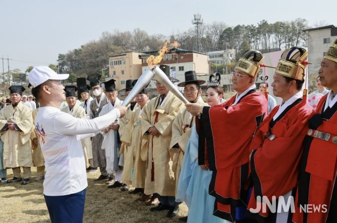 예천군, 제64회 경북도민체전 성화 채화 및 봉송 행사 개최