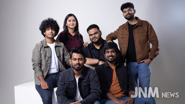 Catalyx Space cofounders Rifath Shaarook, Clinton Anthony, Keerthan Chand, and Saqib Hussin announcing the company’s seed funding.